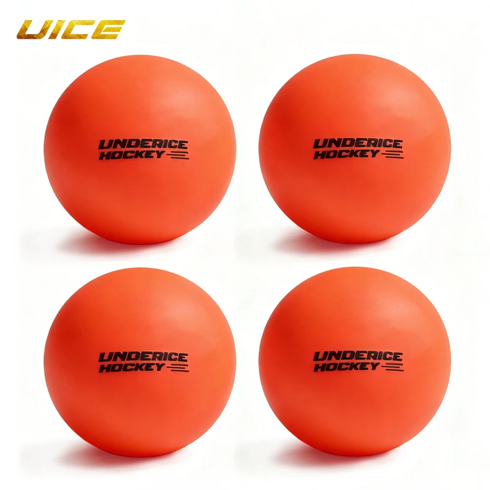 Roller Hockey Ball 4pcs Set Ice Hockey Pucks Wear Resistant Rubber Roller Road Practice Ball Field Hockey Team Training Ball