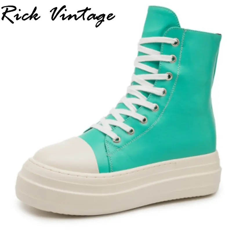 

Rick Vintage Chunky Sneakers for Women Flats Platform Shoes Fashion Lace Up Comfortable Thisck Bottom Casual Shoes Men Sneakers