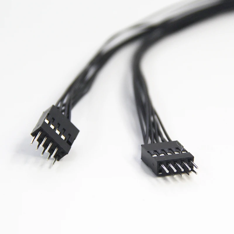 2.54mm pitch 9Pin1 to 2  Dupont jumper computer boot split line boot jumper POWER SW RESET SW