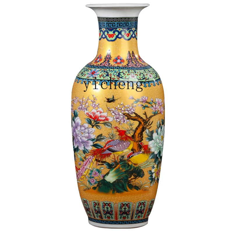 

YXY Ceramic Vase Special for Inserting Lucky Bamboo Hall Vase Ornament Living Room Decoration