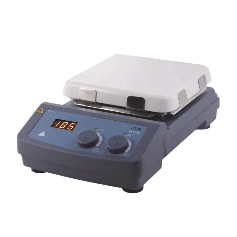 

Hotplate Magnetic Stirrer 550 Degree Max.Stirring Quantity 10L Glass Ceramic Work Plate 184x184mm (7 inch) Shaded Pole Motor