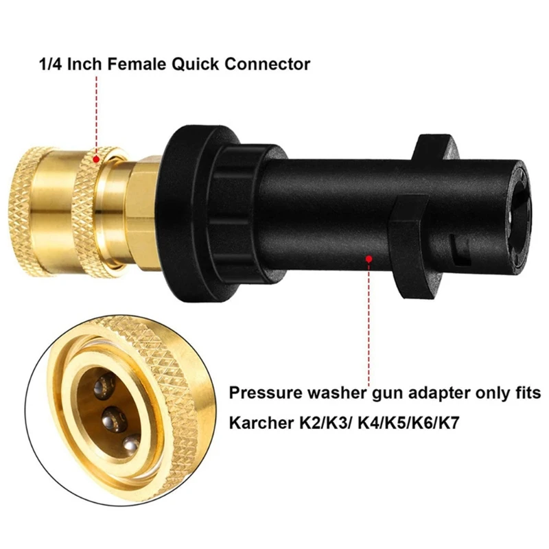 High Pressure Washer  Adapter Quick Connector for Karcher K2 K3 K4 K5 K6 K7 Car Wash Accessories Garden for cars Washing 5