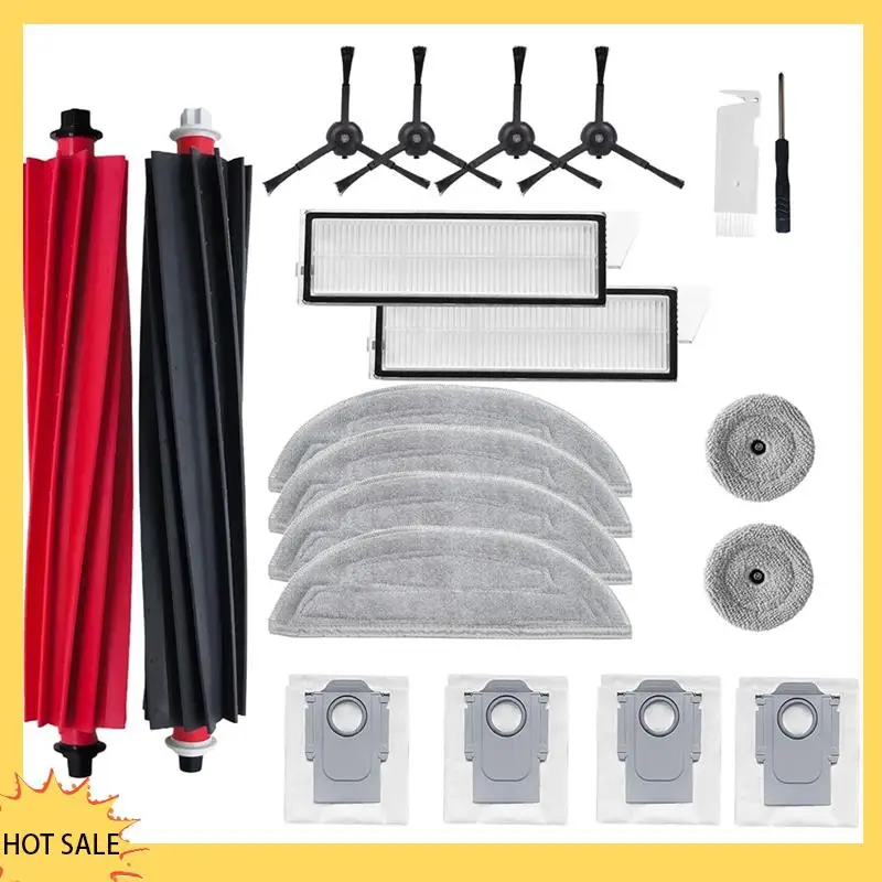 

A66Z For Roborock S8 Maxv Ultra Robot Vacuum Cleaner Main Side Brush Mop Cloths HEPA Filters Dust Bags Accessories