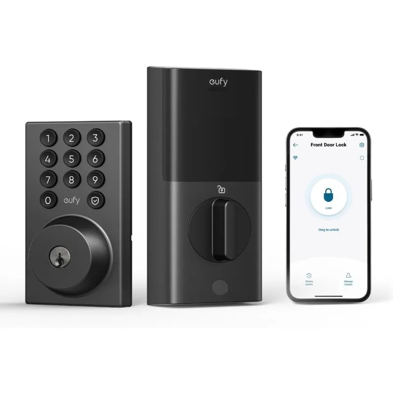 C30, Keyless Entry Door Lock, Built-in WiFi Deadbolt, Smart Lock for Front Door, No Bridge Required, Ea