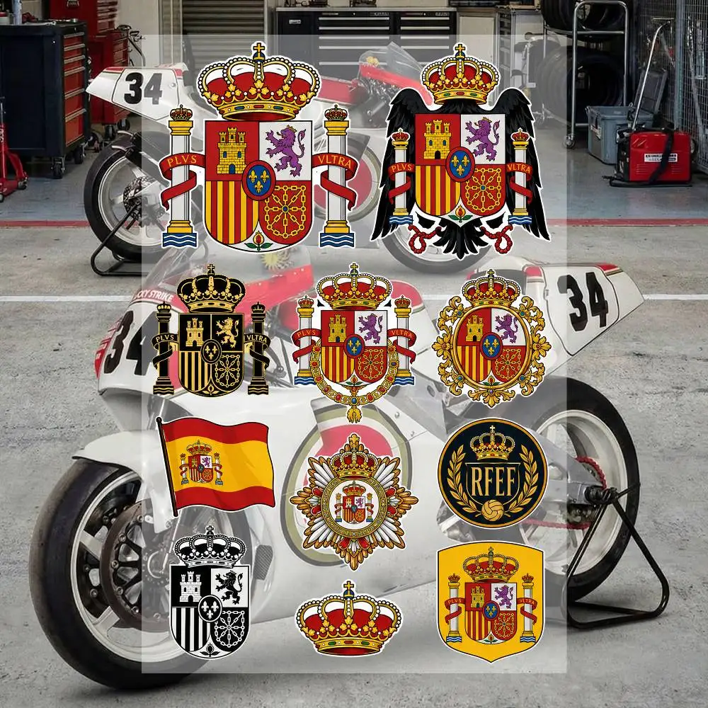 Wappen von Spanien, ästhetische Graffiti-Aufkleber, wasserfeste PVC-Aufkleber für Auto, Motorrad, Skateboard, Helm, Notizbuch