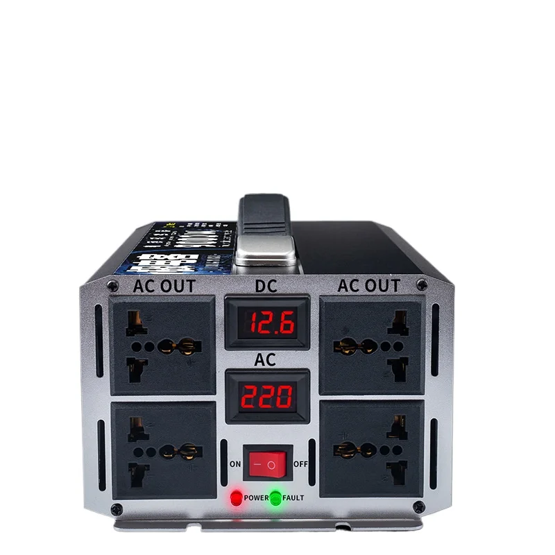 Outdoor high-power vehicle-mounted inverter, 12V/24V/48V/60V to 220V power booster, efficient and stable