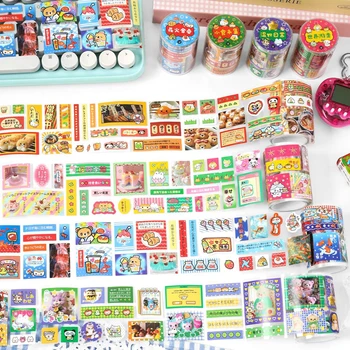 Mr Paper, 4 estilos de sistema de sabor antiguo círculo de amigos serie de cinta troqueladora autoadhesiva de papel sintético 60mm