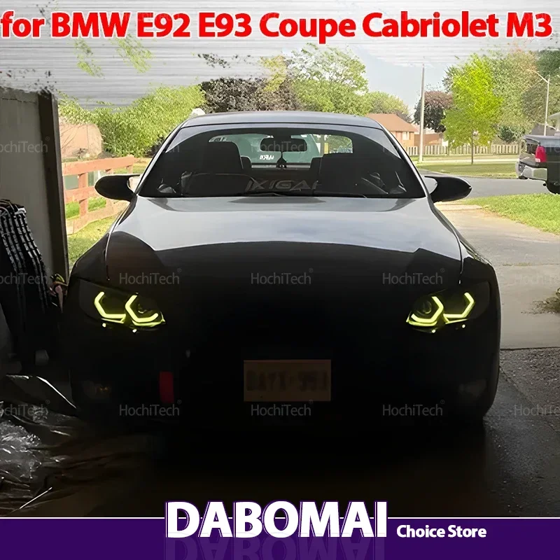 

Crystal M4 Style LED Angel Eyes Лампа Кольцо Лимонно-желтый Лампа DRL Стайлинг Свет для BMW E92 E93 Coupe Cabriolet M3 Pre LCI и LCI