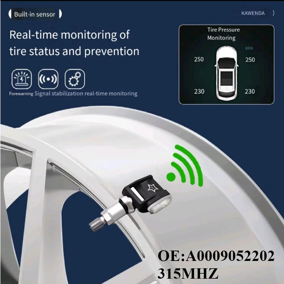 

1/4 шт. TPMS/датчик давления в шинах OEM # A0009052202 # 315 МГц для # Mercedes-Benz:G-Class(2018/01-2021/12) AMG-GT(2018/11-2022/12)