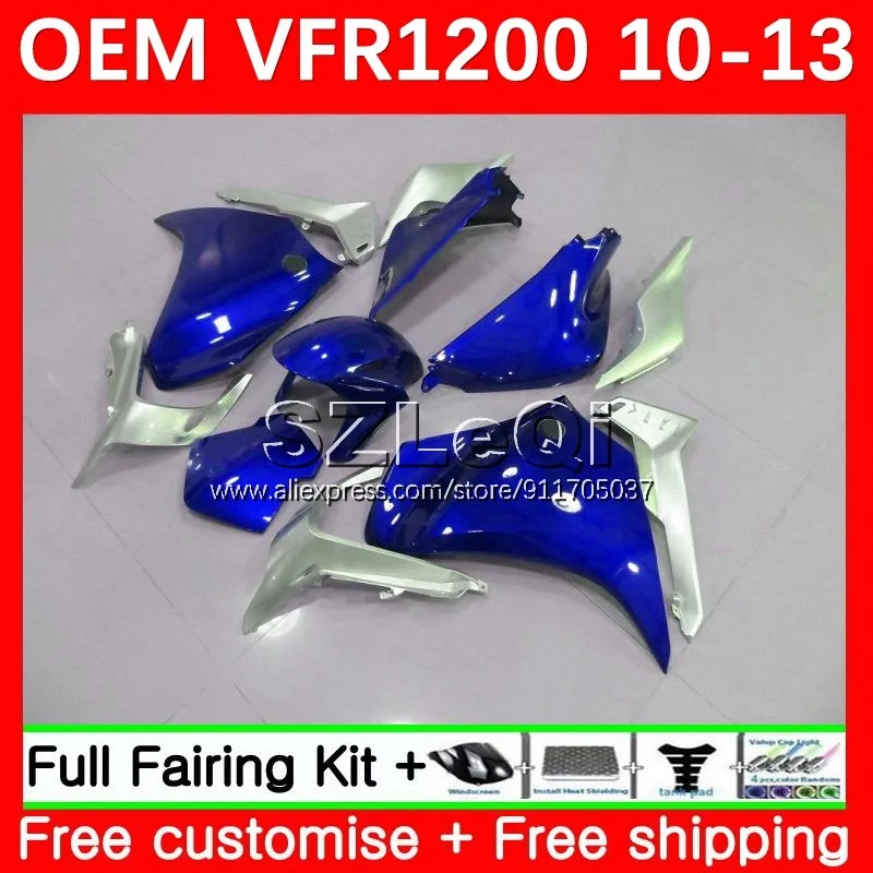 Injection For HONDA Metallic Blue Crosstourer VFR 1200 RR CC VFR1200RR 10 11 12 13 59No.4 VFR1200 RR 2010 2011 2012 2013 Fairing