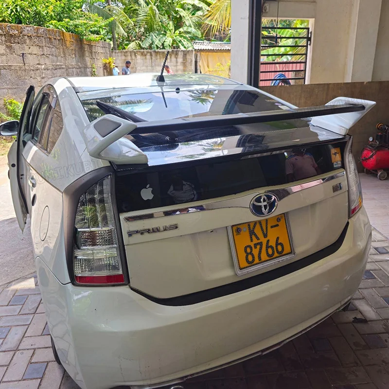 For Prius Spoiler 2003 2004 05 06 07 08 09 10 11 2012 Toyota Prius Spoiler ABS plastic Material Car Rear Wing Color Rear Spoiler