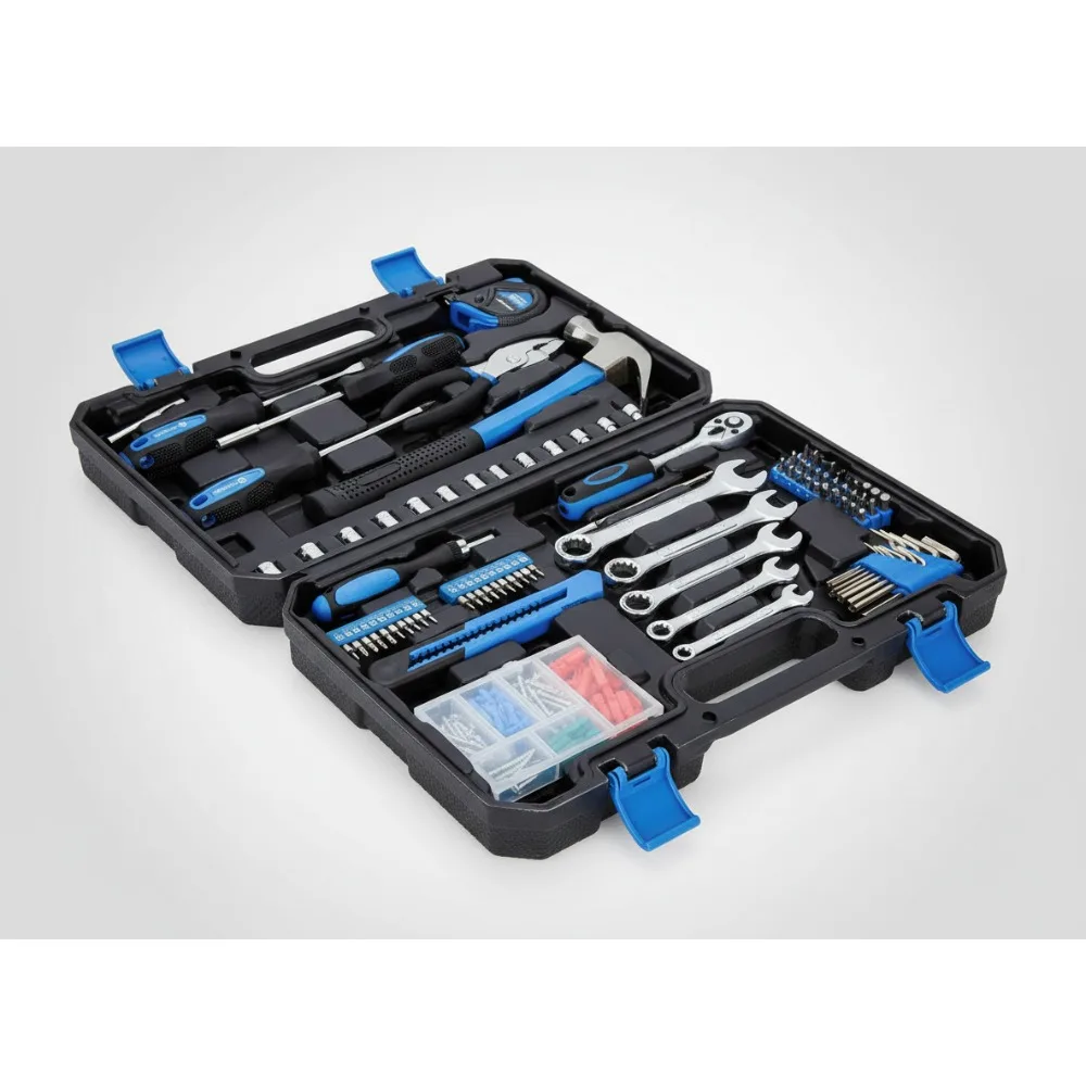 Set Kunci Soket 180-Piece dengan Kotak Peralatan - Peralatan Profesional untuk Perbaikan Mobil & DIY Rumah