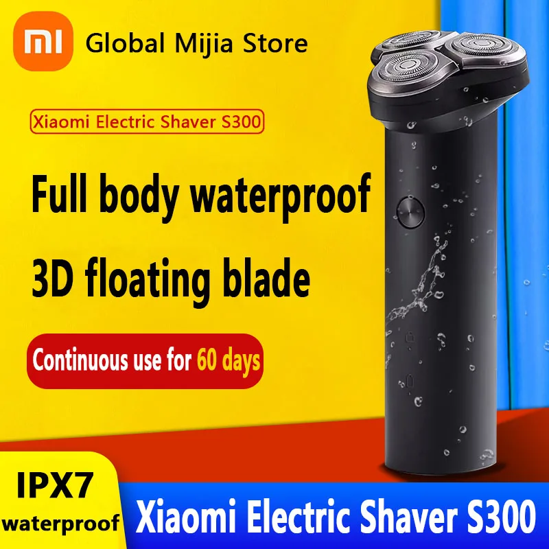 Xiaomi Mijia S300 Electric Shaver Triple Blade Men's Razor for Shaving Male Beard Trimmer Machine Rechargeable IPX7 Waterproof