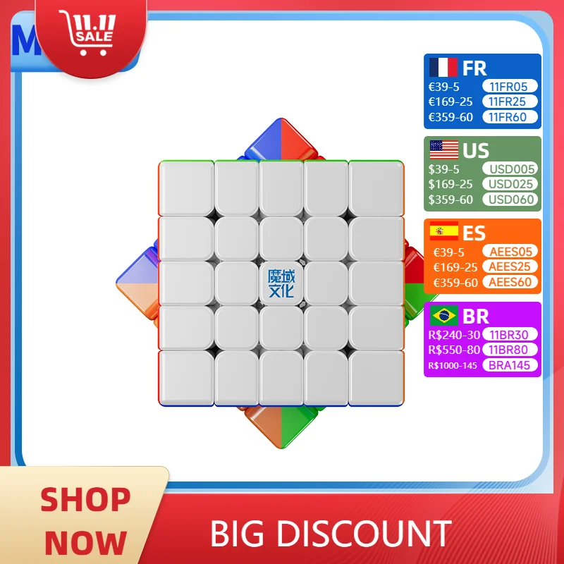 [JudyCube] Moyu AoChuang v6 5X5 Cubo Magico Magnetico di Velocità Senza Adesivo Aochuang WRM Giocattoli Fidget Professionali Cubo Magico Puzzle