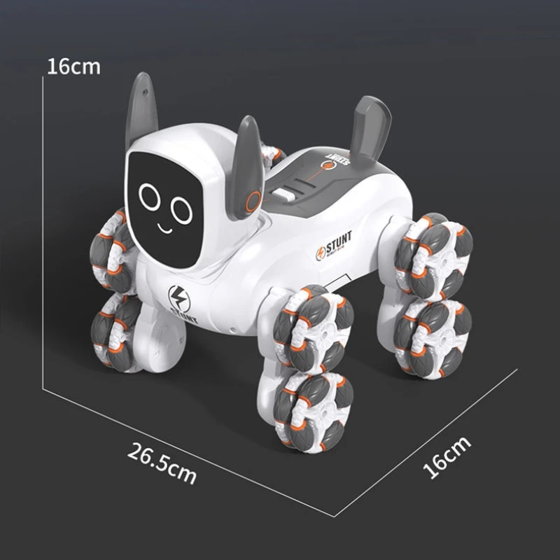 Voiture jouet Kawaii, cadeau amusant, Robot chien Rc Intelligent de 27cm, voitures Rc 4WD à détection de gestes à 8 roues, jouet de voiture télécommandé, jouets pour garçons