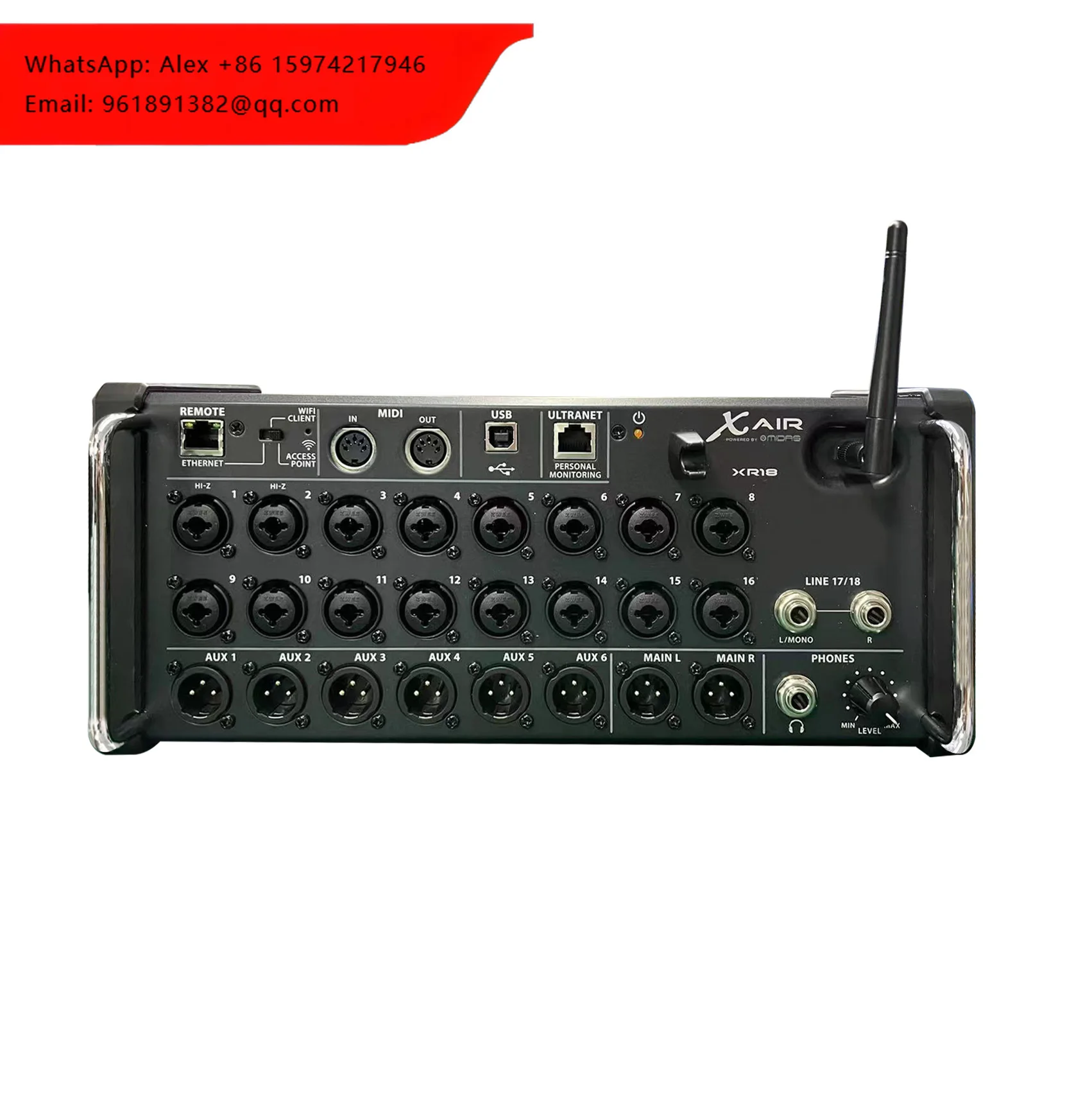 

Brand New Xair18 Sound Controller XR12/XR18 Fan 18 Channel Digital Audio Mixer Integrated WiFi Module/USB Stereo Recorder Metal