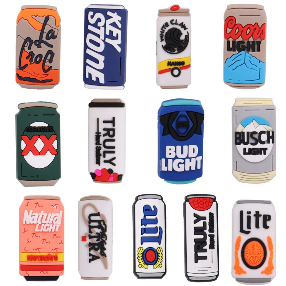 Single Sale Special Icon PVC Shoes Accessories Bottle Drinks Garden Shoe Decorations Fit Wristbands Adult Kids Charms