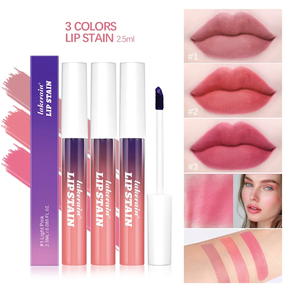 Ogeyero Lipgloss Peel En Stick Set Langdurige Waterdichte Roze Lipgloss Transfer Resistente Natuurlijke Lipgloss Voor