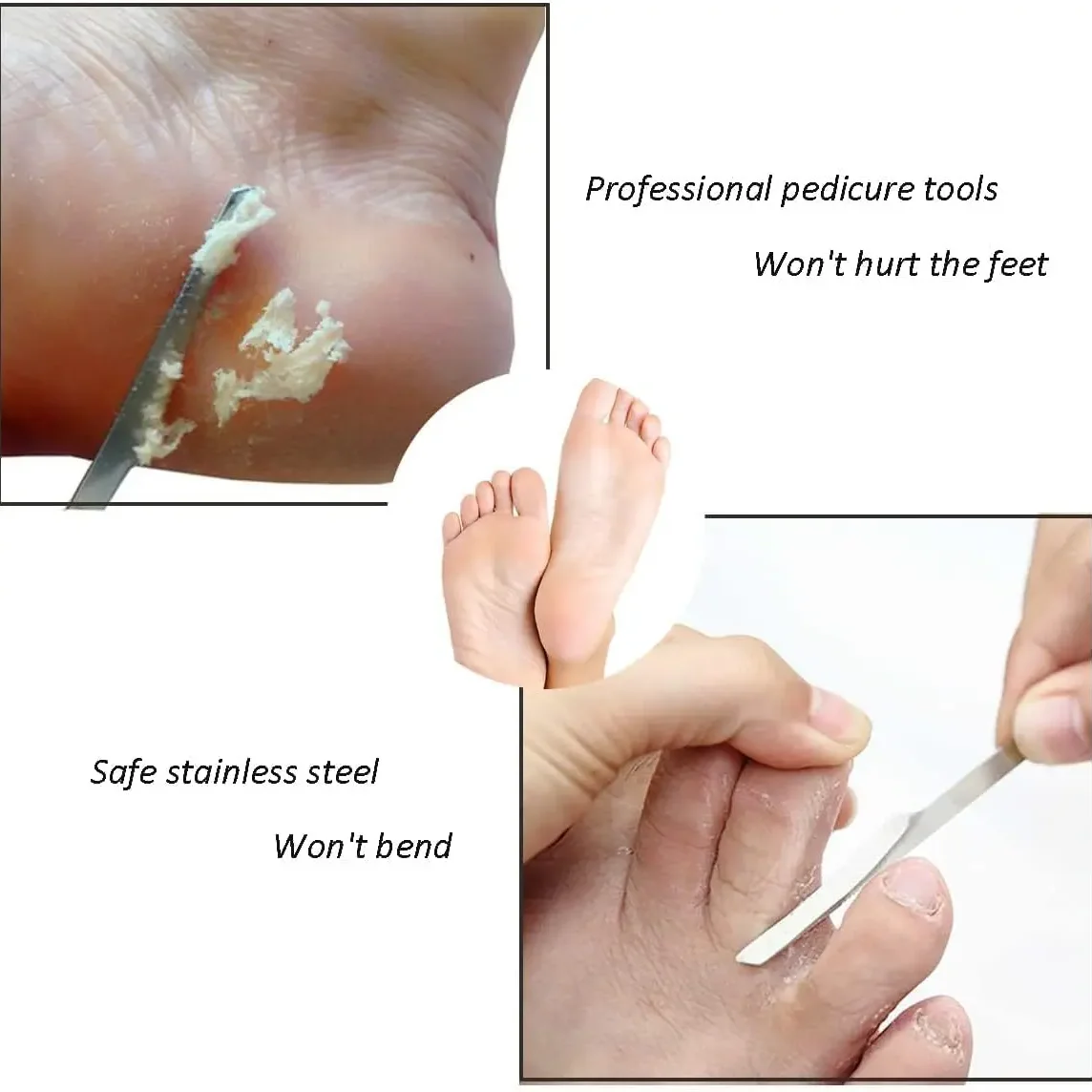 1-10pc Foot Callus Remover Stainless Steel Pedicure Exfoliating Scraper for Dead Skin&Calluses Foot Care Tool Beauty Accessories
