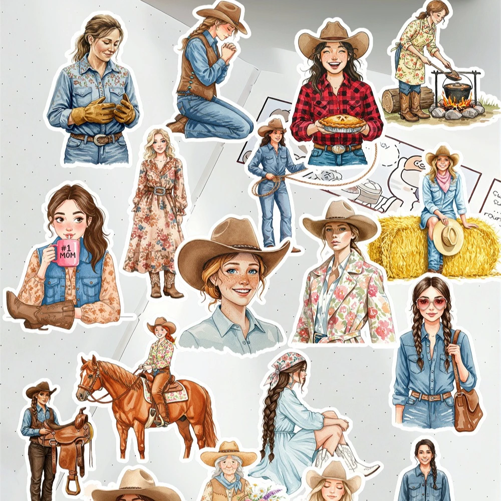 

19 шт., креативные кавайные самодельные западные ковбойские наклейки для скрапбукинга/декоративные/сделай сам, фотоальбомы, наклейки-планировщики