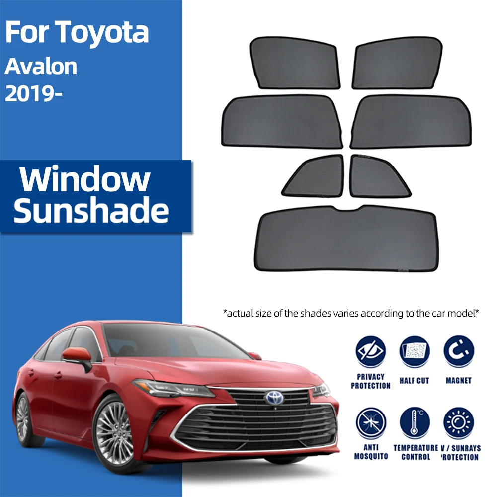 For Toyota Avalon XX50 2019-2024 Magnetic Car Sunshade Shield Front Windshield Curtain Rear Side Baby Window Sun Shade Visor