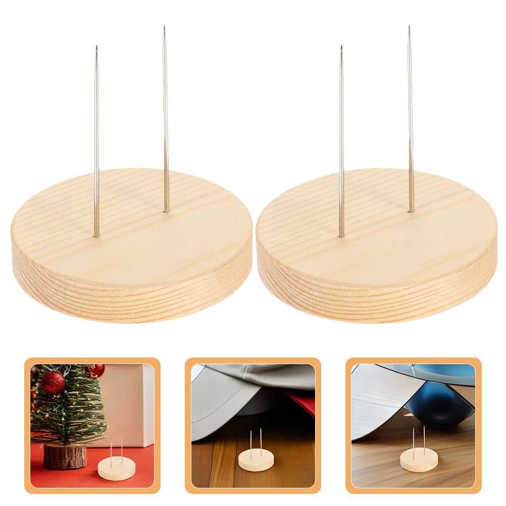 

12Pcs Crochet Stand Wooden Display Rack Dual Needle Design Stable Holder for Knitted Handmade Clay Figure Storage