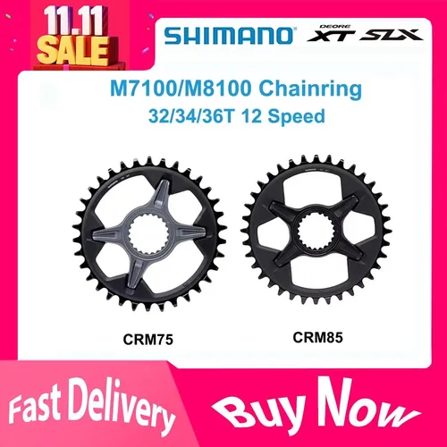Shimano XT SLX SM CRM85 CRM75 plato de bicicleta para FC M7100 M8100/FC M7130 M8120 1x12 velocidades 30T 32T 34T MTB plato de bicicleta