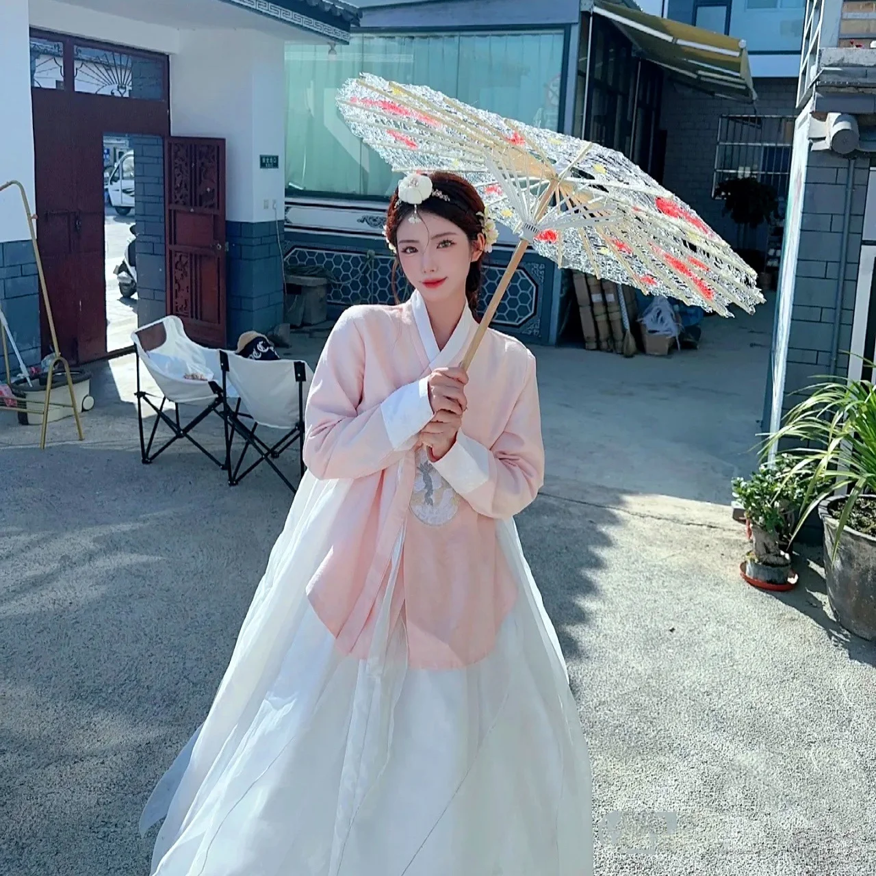 Palace korean Traditional Costume for Women Elegant Luxury Hanbok Dress Princess Cosplay Anicent Retro Long Robe Wedding Party