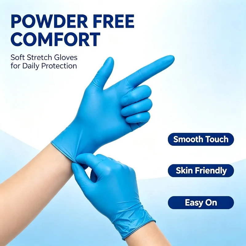 40/60 Pcs Disposable Nitrile Gloves, Suitable for Everyday Cleaning, Beauty and Hairdressing, Car Washing and Other Applications