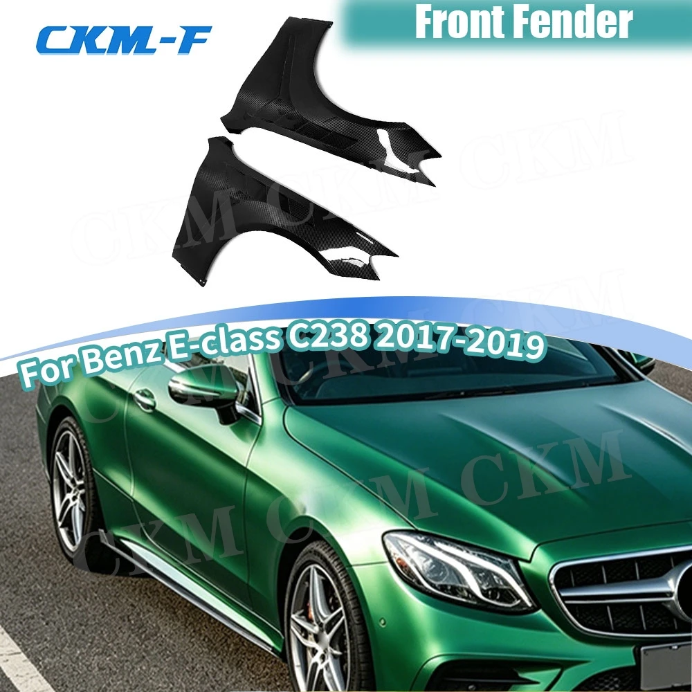 Dry Carbon Fiber for Benz E class C238 2017-2019 Front Bumper Side Fender Fin Splitters Spoiler FRP Wing Panel Car Accessories