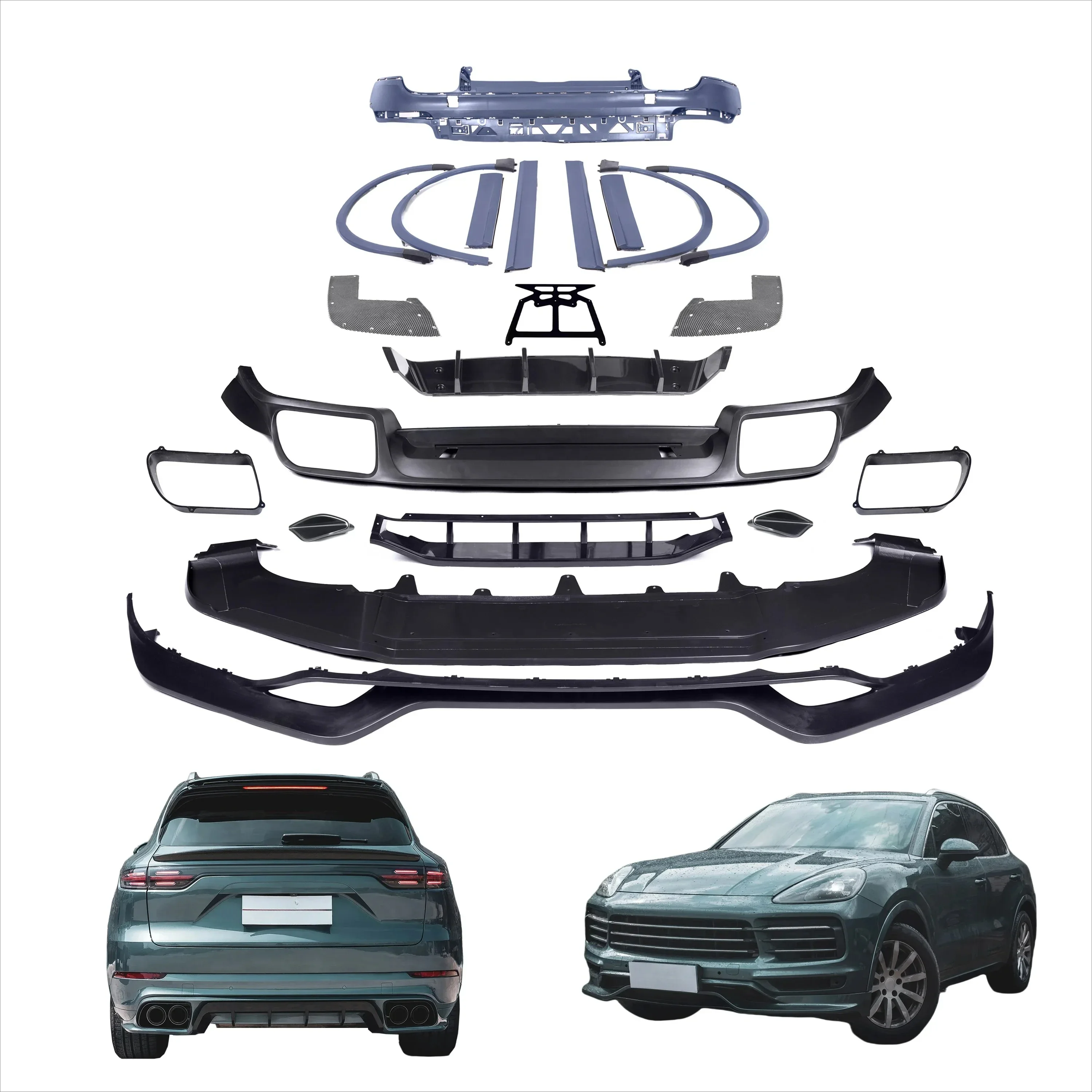 

Durable FORCayenne9Y0.1 2018-2023 TKT Design Compact Body Kit Rear Bumper Mid Section BODYKIT