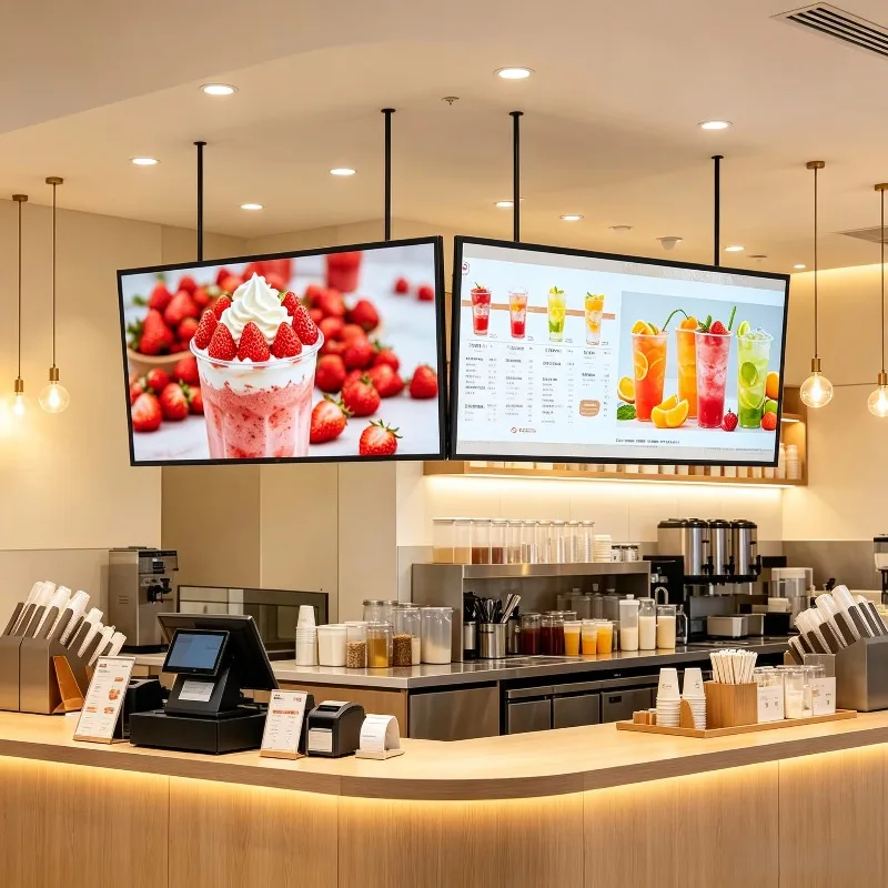 15.6 18.5 21.5 23.8 27 23.8 Inch Wall Hanging Android LCD Display, Indoor Digital Advertising Signage for Convenience Store