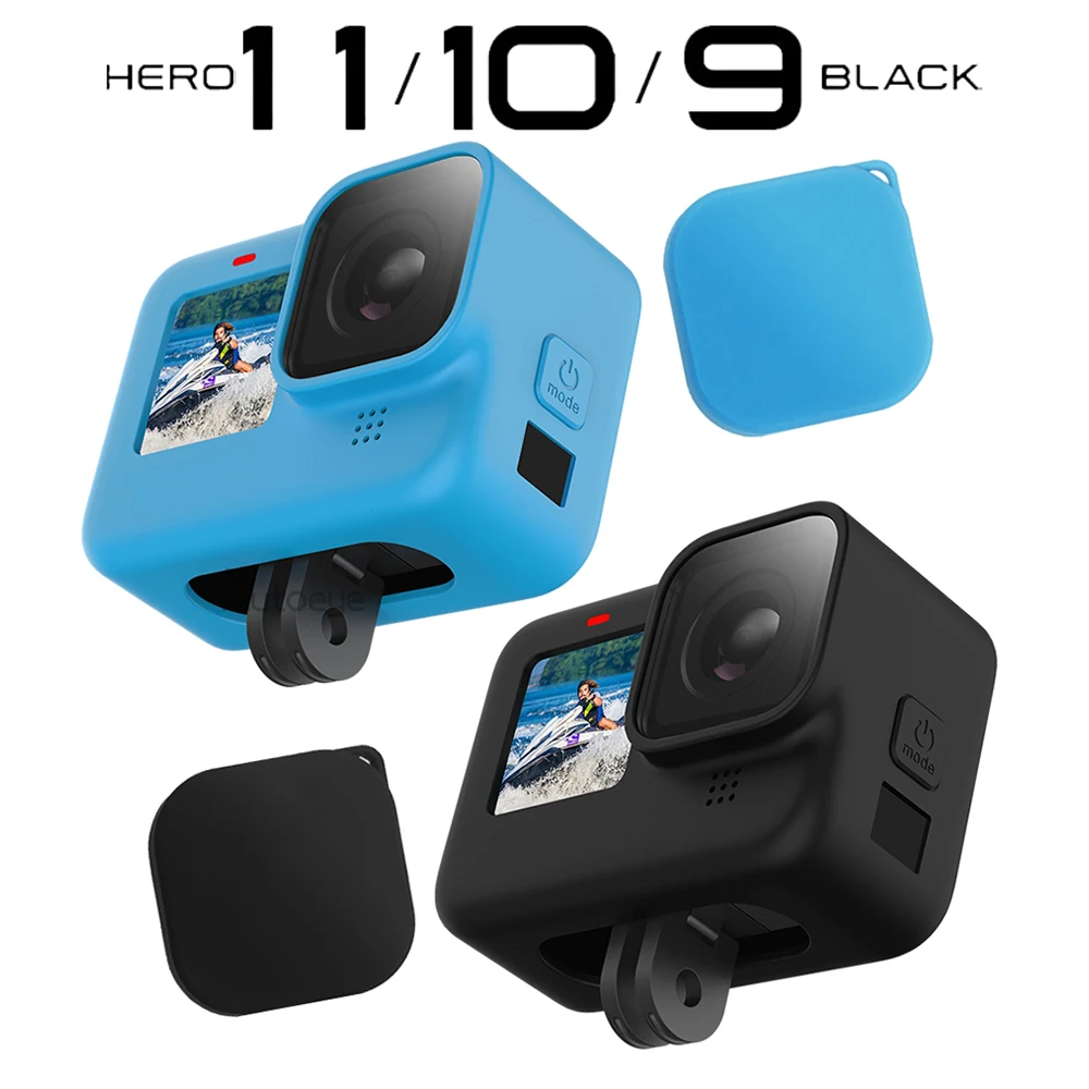 Wholesale Siliconen Beschermhoes Voor Gopro Hero 11 10 9 Zwart Mouw Behuizing Case Frame Met Lanyard Accessoire Voor Go Pro 11 10 9 Case