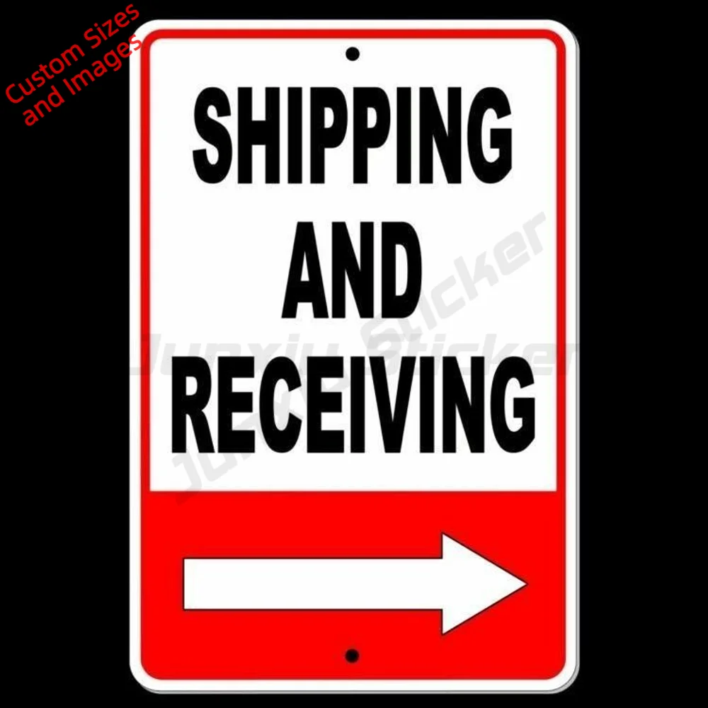 Shipping And Receiving Arrow Right Waterproof With UV Protection PVC Sticker For Warehouse Door Delivery Instructions Decal