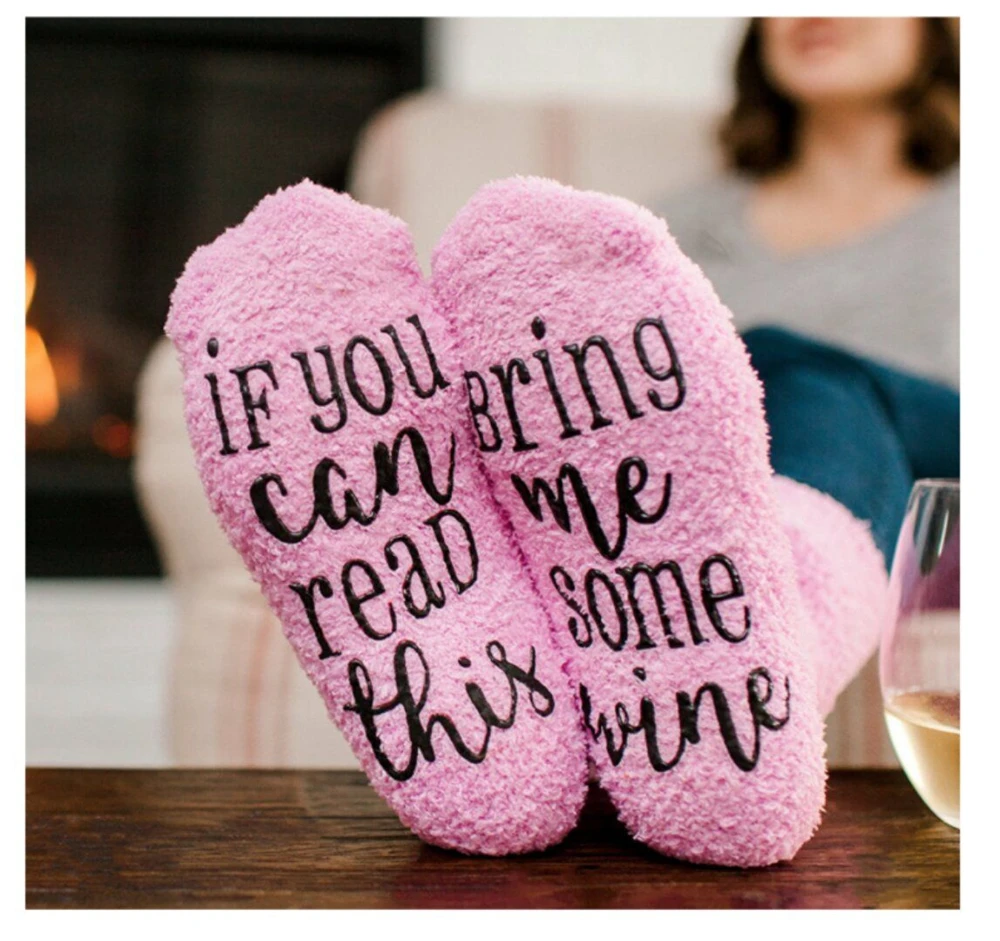 Weihnachtsgeschenk: Bedruckte Terry-Kuchensocken für Mädchen und Damen – Korallenfleece, dick, warm, weich, rutschfest für den Winter – Detail 4