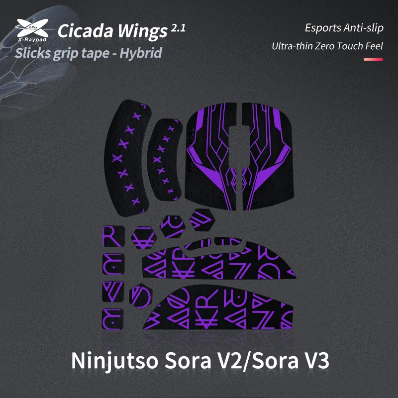 X-Raypad Ninjutso Sora V2/V3 Cicada Wings V2 Slicks Grip Tape