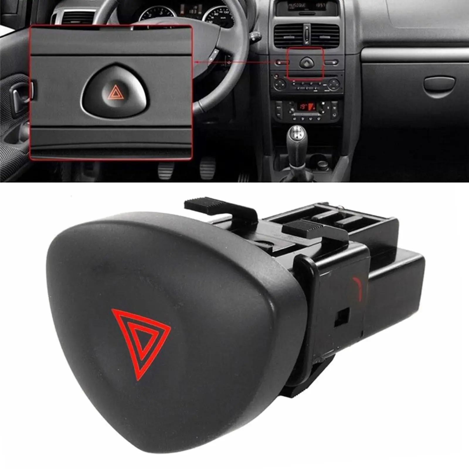 Suitable for Renault hazard warning light emergency switch button. Emergency light switch 8200442723