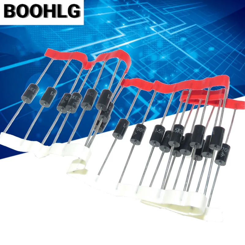 28 значений TVS-диода DO-201AD 1.5KE400CA 1.5KE200A 1.5KE440CA 1.5KE400A 1.5KE18A 1.5KE12A 1.5KE440A 1.5KE12CA 1.5KE15CA 1.5KE15A