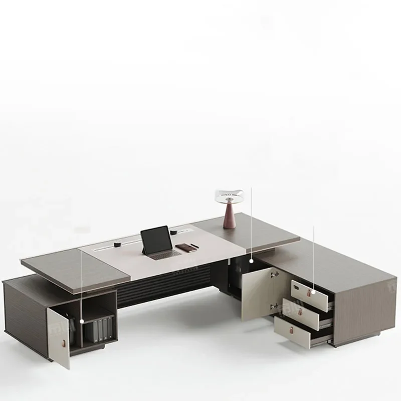 Computer Table Gaming Desk Office Study Executive Standing Desk Writing Black Wooden Escritorio Con Cajones Furniture Desk