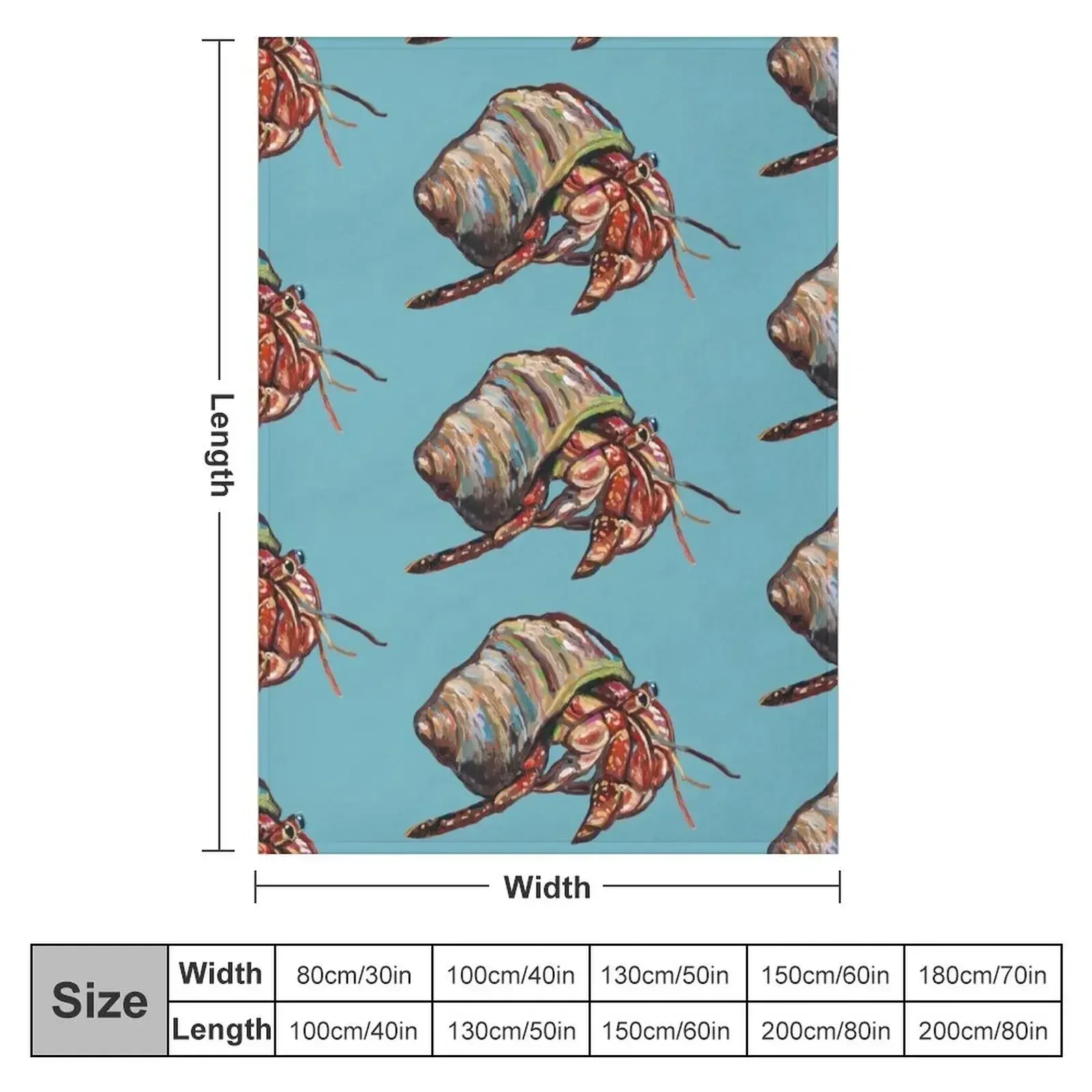 Colorful Beach Hermit Crab Throw Blanket Decorative Sofa Soft Plaid warm winter sofa bed Blankets