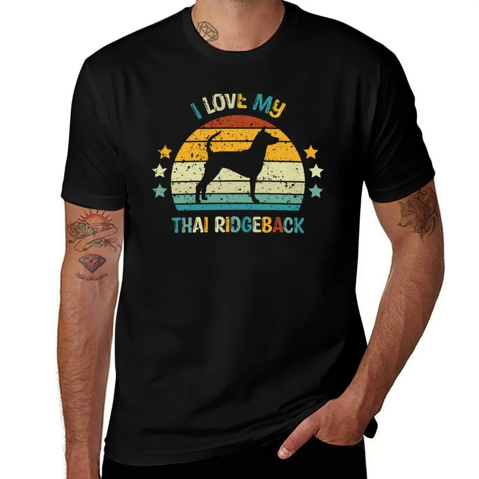 

Thai Ridgeback I Love My Dog T-Shirt summer top blue archive cheap stuff blacks mens plain t shirts