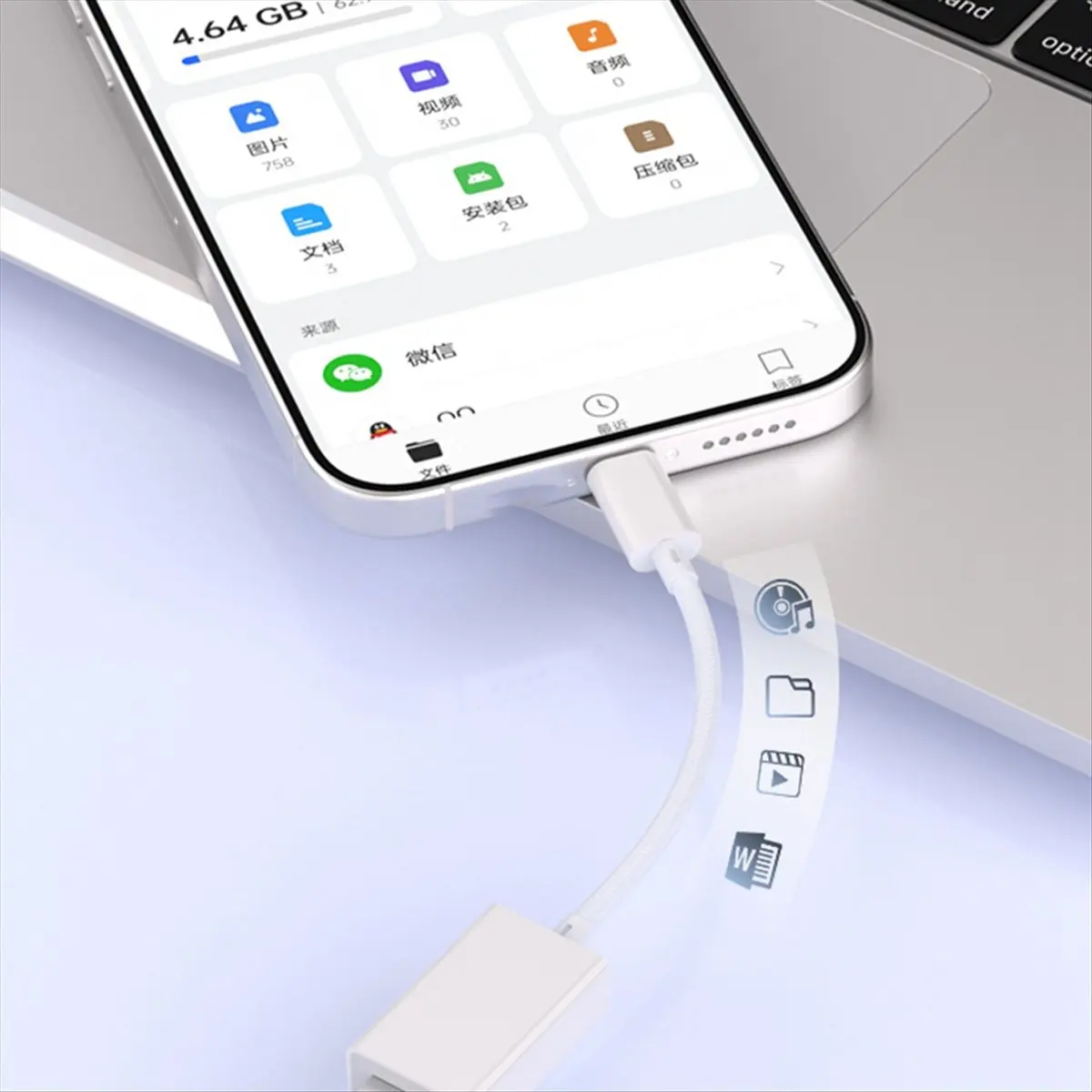 

Pleased- OTG Adapter Typec to USB Double-Sided 3.0 Adapter Cable to USB Flash Drive Suitable for Apple 16/15 Android Converter