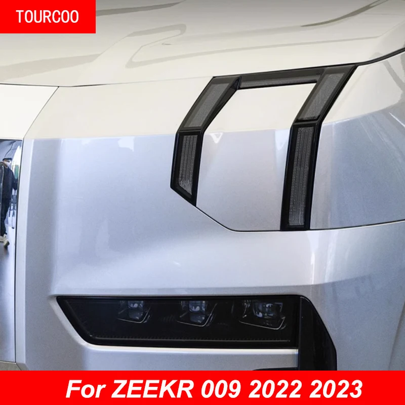 

For ZEEKR 009 2022 2023 Car Headlight Tint Smoke Black Protective Film Protection Transparent TPU