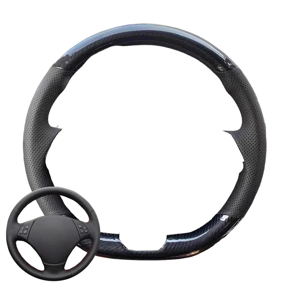 

Hand-Stitched Steering Wheel Cover For BMW E90 320 318i 320i 325i 330i 320d X1 328xi 2007 Carbon Fiber And Artificial Leather