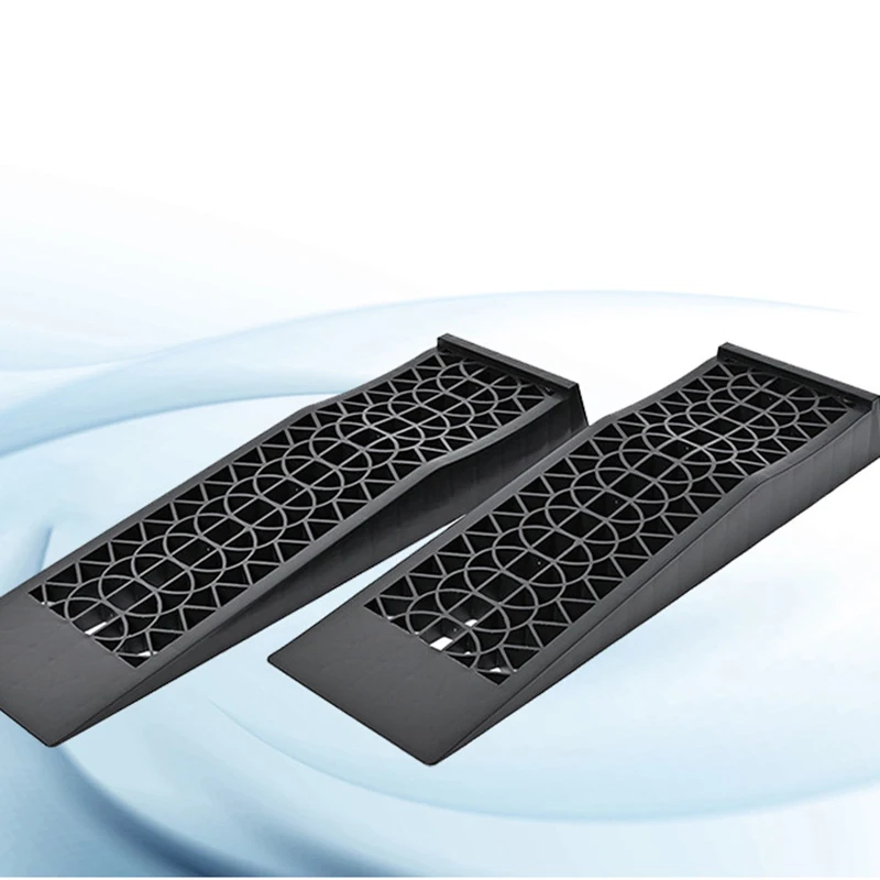 2pcs Ramp Mobil Kapasitas 3T, Ramp Plastik Portabel 70cm untuk Pemuatan, Alat Pengangkat Perbaikan dan Perawatan Mobil