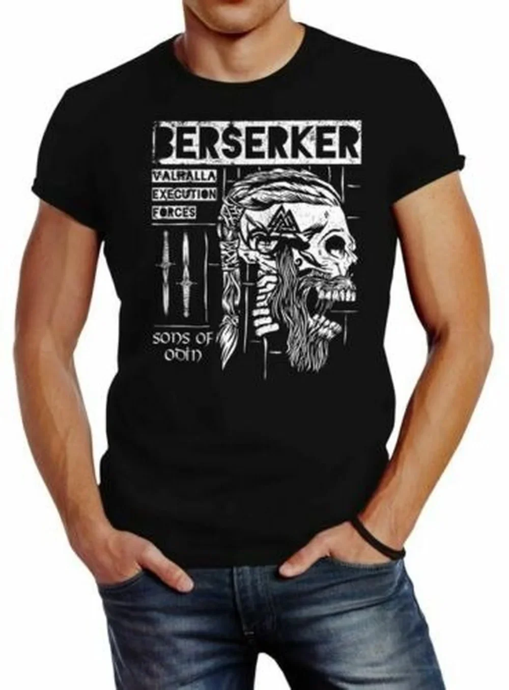 

Valhalla Berserker Ragnar Lodbrok Sons of Odiinn T-Shirt 100% Cotton O-Neck Summer Short Sleeve Casual Mens T-shirt Size S-3XL