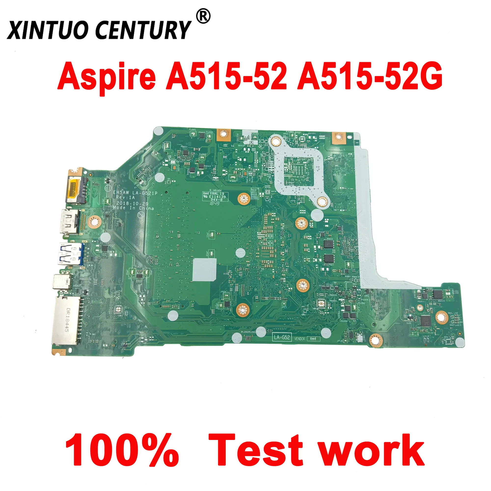 NBH9A11002 EH5AW LA-G521P motherboard for Acer Aspire A515-52 A515-52G laptop motherboard with i3 i5 i7-8th CPU 100% test work