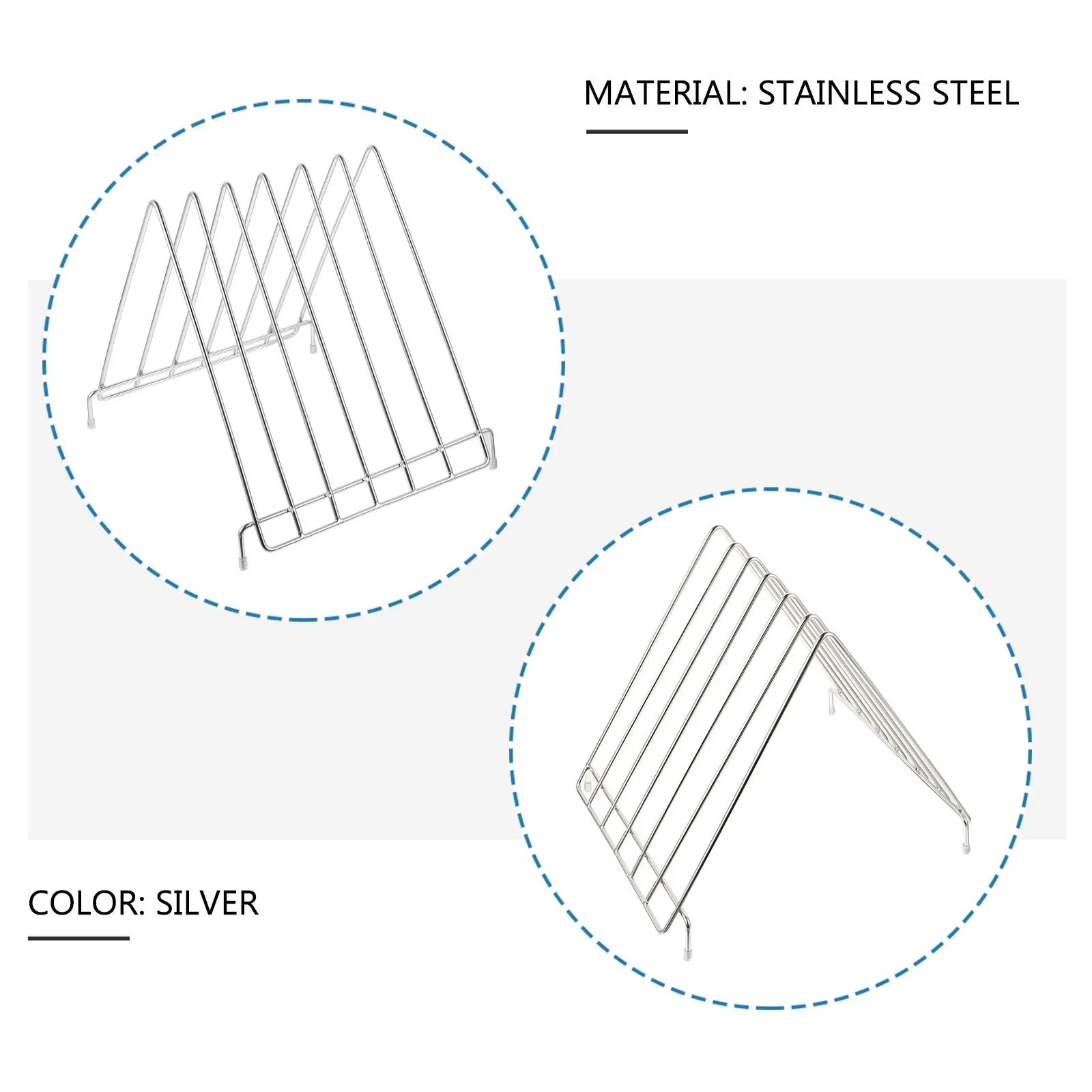 

Stainless Steel Knife Holder Chopping Board Bracket Support Shelf St Nonslip Rust Proof Kitchen Storage Rack Simple
