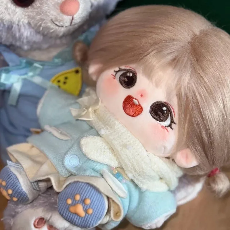 

20cm Kawaii Plush Cotton Doll Idol Stuffed Super Star Figure Dolls No Attribute Lili Cotton Doll Can Change Clothes Kids Gift