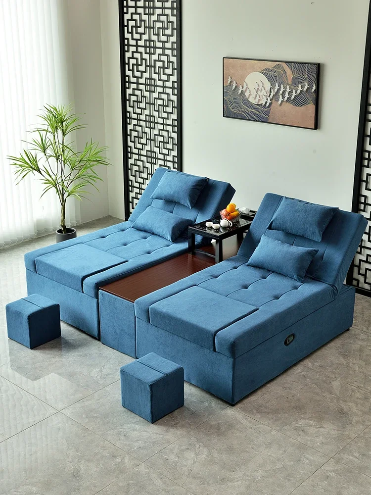 Foot bath sofa, electric massage,  bath integrated bed, bath center, rest bed,  bath,  therapy sofa, lounge chair